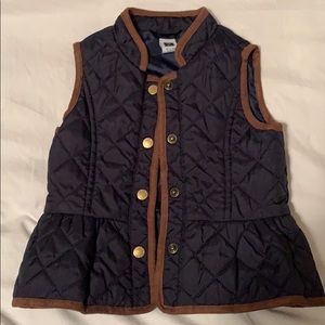 Janie and Jack navy blue and brown ride vest!